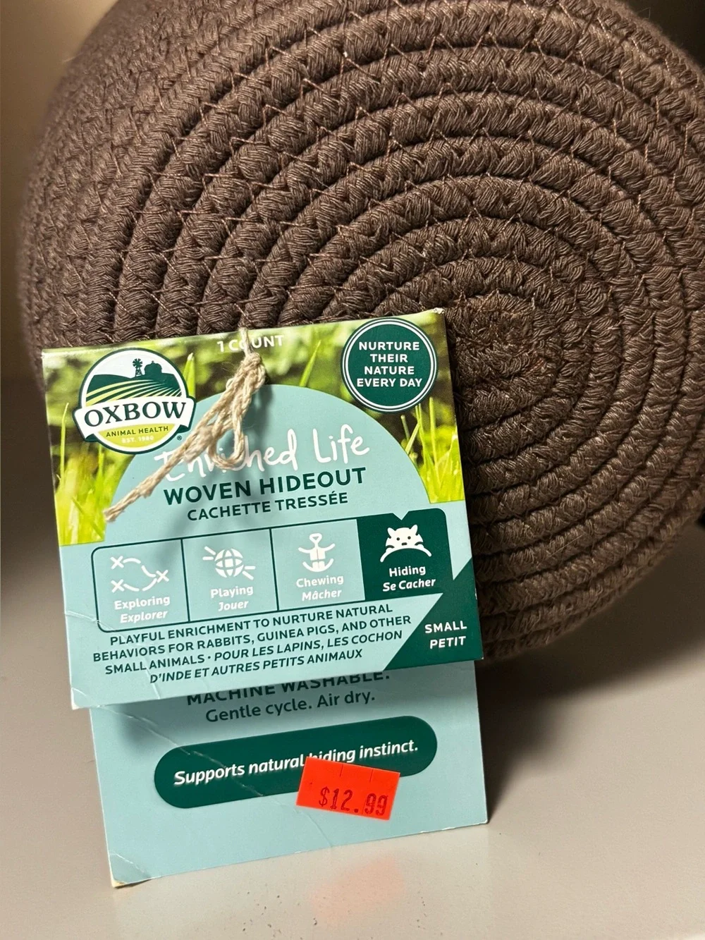 Oxbow Enriched Life Small Brown Woven Animal Hideout